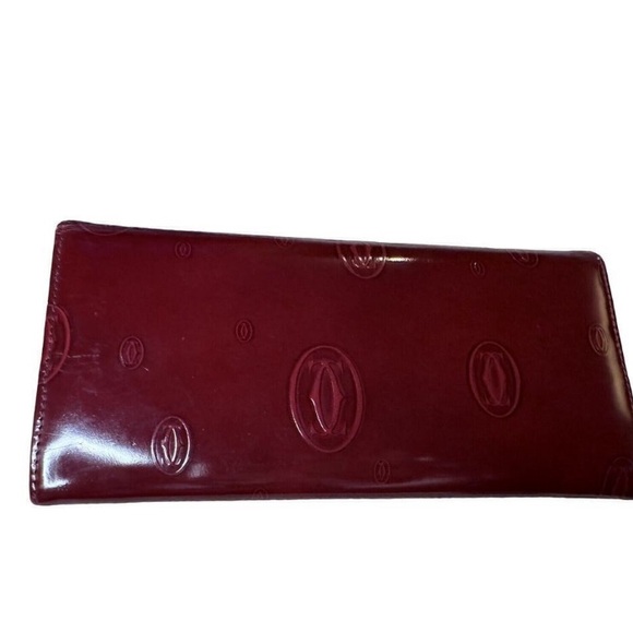 EUC Ladies Burgundy Red CARTIER Happy Birthday Edition Long Wallet With COA main image 9